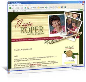 Web site redesign for author Gayle Roper
