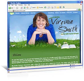 Web site re-design for author Virginia Smith