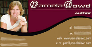 Author Pam Dowd's Business Card