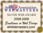 Karen Ball's Site won the Silver Web Award from AAWebmasters.com